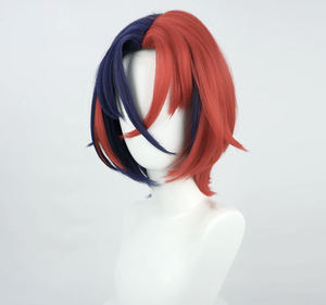 Peluca de pelo corto y liso azul y rojo resistente al calor para hombre, estilo cosplay de <span class=keywords><strong>Alear</strong></span> de Fire Emblem Engage, GAHC-071 - Product Image 4