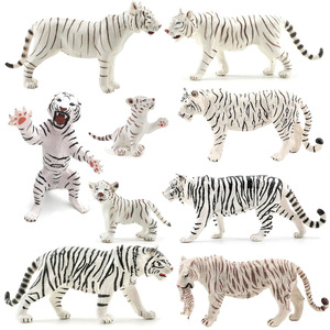 Modèle de simulation de tigre blanc transfrontalier, jouet éducatif en PVC, représentant un tigre de Sibérie du Nord-Est, pour l'apprentissage cognitif des jeunes. - Product Image 1