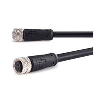 Fil personnalisé M12 mâle femelle prise de courant 2 3 4 5 6 8 broches câble circulaire droit M12 capteur connecteur de fil électrique