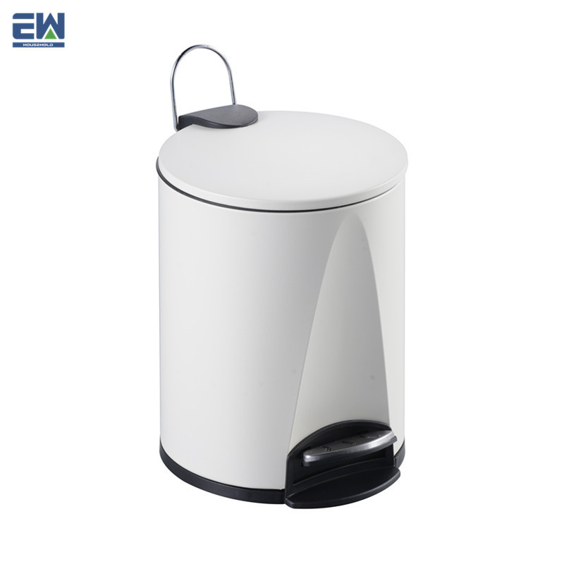 Design de mode Amazon Top Vente Poubelle À Pédale/5L Ronde En Acier Inoxydable de Stockage de Déchets Poubelle
