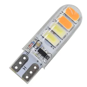 T10W5Wカーランプ電球8 SMDオートインテリアサイドライトシリカゲル57305630 SMD DC12Vストロボ警告灯168501194電球