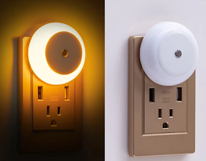 Led ánh sáng ban đêm thông minh cảm biến ban đêm Vòng cắm trong tường hổ phách đêm Đèn phòng tắm nhà bếp hành lang phòng ngủ đèn ngủ - Product Image 2