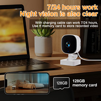 Kamera web Desktop pintar 1080P, sistem keamanan dalam ruangan 360 derajat Wifi, miring Pan nirkabel, CMOS pencitraan