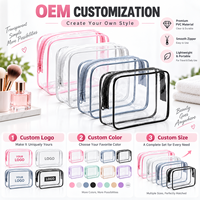 Sac de rangement de voyage écologique, étui transparent imperméable en PVC pour cosmétiques, grande capacité, sac de toilette à fermeture éclair, portable