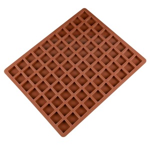 Molde de Silicona Cuadrado Marrón para Dulces, 80 Cavidades, para Chocolate, Gelatina, Fudge, Caramelo, Cubitos de Hielo, Libre de BPA, Fácil de Desmoldar - Product Image 2