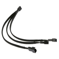 Kabel Ekstensi PWM Y Splitter 1 hingga 3 CPU 4 PIN Connector dengan Jaket PVC untuk Kipas Pendingin Kontrol Suhu Casing PC