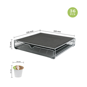 Nhà Bếp Bán Chạy Sắp Xếp 36 Cái Sắp Xếp Kim Loại K-cup Cà Phê Pod Lưu Trữ Ngăn Kéo Cà Phê Capsule Chủ - Product Image 4