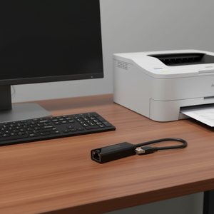 Jays <b>Printer</b> Parts And Supply Usb Adapter To Ethernet Gigabit Network Adapter <b>For</b> <b>Computer</b> <b>Printer</b> Connection Black - Product Image 2