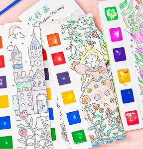 สมุดระบายสีน้ำ หนังสือระบายสีด้วยน้ำสำหรับเด็กอายุ 3-5 ปี สมุดระบายสีน้ำสำหรับเด็กวัยหัดเดิน 4-6 ปี ศิลปะสร้างสรรค์และงานฝีมือ - Product Image 3