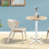 Table de café ronde blanche moderne à hauteur réglable avec vérin à gaz, plateau en métal, mobilier de salon