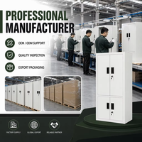 Armoire de classement en acier robuste avec serrure intelligente, armoire de rangement de documents à 2/4 portes pour dossiers de bureau et organisation sécurisée des fichiers