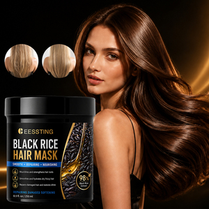 High Quality Hair Mask Treatm Nourishing Repair Anti Hair Breakage Dandruff <b>Removal</b> Deep Conditioning Black Rice Hair Mask - Product Image 1