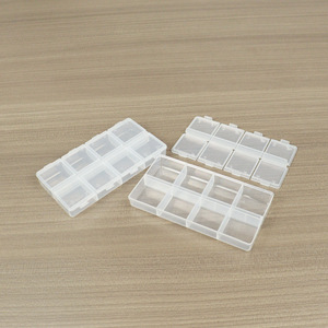 8 Compartment Rectangular Nail Art Rhinestone Box With Rivets DIY Tool Kit Cross Border Storage Organizer For Jewelry - Product Image 3