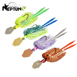 Artificial Buzz Lures Bionic Bass Metal Spinner Rubber Skirt Jig, Chatterbait Bait Fishing Lure