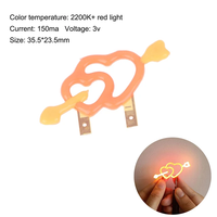 Bougie scintillante à filament flexible LED Edison 3V personnalisée Ampoule à flamme Accessoires d'éclairage décoratif pour bricolage