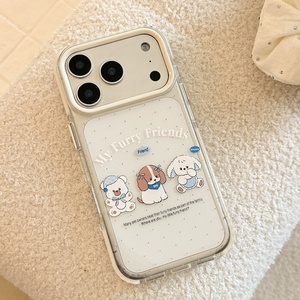 <span class=keywords><strong>Coque</strong></span> de téléphone transparente antichoc avec motif de chiots bleus mignons, protection transparente anti-chute pour iPhone 12 13 15 16 17 Pro Max - Product Image 4