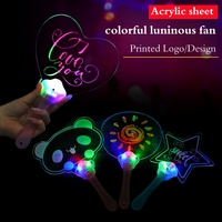 Ventilateur portable à LED personnalisé avec logo lumineux, acrylique, multicolores, 2025, pour événements, cadeaux d'entreprise, fêtes