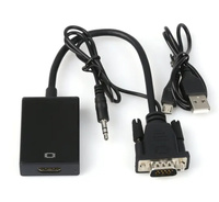 Câble convertisseur SYYTECH Full HD VGA mâle vers HDTV femelle, câble audio USB pour ordinateur PC DVD HD TV Accessoires