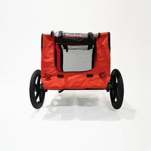 Remorque de vélo pour animaux de compagnie, capacité 60 kg, <span class=keywords><strong>chariot</strong></span> pour chien ou chat, roues pneumatiques de 16 pouces, cadre en acier pliable, utilisation en extérieur - Product Image 3