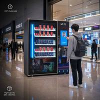 Distributeur automatique intelligent d'accessoires téléphoniques en libre-service avec écran tactile et paiement sans espèces pour les centres commerciaux