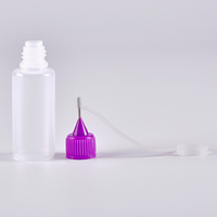 Botol Plastik 15ml PE dengan Jarum Penyuntik dan Tutup Suntik untuk Minyak Atsiri, Cat, Kosmetik, Air