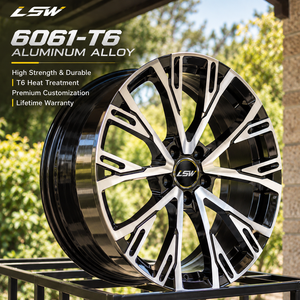 Rines LSW8242 Forjados a Medida de 16-24 Pulgadas en Negro Brillante con Acabado Mecanizado, Diseño Multirradio, Aleación, Certificación DOT VIA/JWL para Autos de Pasajeros - Product Image 6