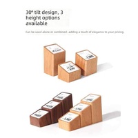 Porte-étiquettes en bois massif, support de présentation pour cartes de prix, présentoir de menu de table pour restaurant, café, boutique