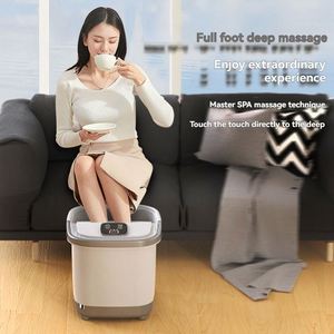 Masseur de pieds pliable professionnel avec bulles d'air chaud et rouleaux - 7 modes de minuterie, bain de pieds portable pour la maison - Product Image 3