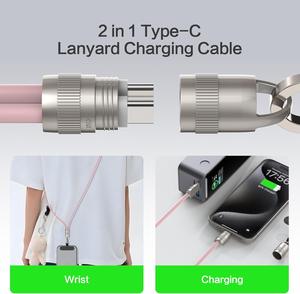 Câble de charge USB souple en silicone avec cordon, type C vers type C, 60W, OEM ODM - Product Image 4