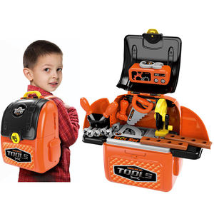Ensemble de table à outils et sac à dos 2 en 1 pour enfants, jouet de bricolage pour faire semblant d'être un bricoleur, avec rangement portable, pour les enfants de 3 à 8 ans, cadeau éducatif - Product Image 1