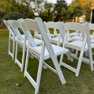Sillas plegables de Wimbledon de resina blanca, muebles de plástico para jardín, restaurante, hotel, banquete de boda portátil al aire libre para eventos - Product Image 3