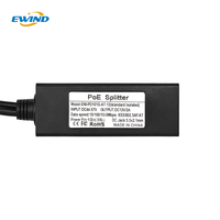 48V 5V 3.5A IEEE802.3af/at 10/100Mbps USB C POE Splitter Adapter Separator 15W Bersertifikasi CE/FCC/RoHS