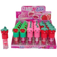 Magic Your Life Color Changing Lip Oil Kartun Stroberi Persik Buah Lip Gloss Tahan Air Tahan Lama Tidak Lengket Lip Tint
