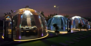 Tente de camping igloo de luxe à succès, maison modulaire en forme de <span class=keywords><strong>bulle</strong></span>, capsule transparente, dôme, <span class=keywords><strong>chambre</strong></span> préfabriquée verte pour - Product Image 6