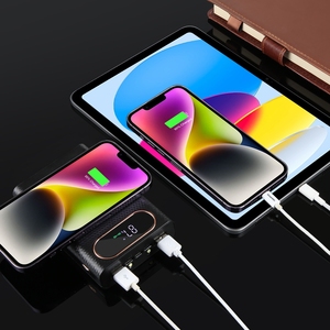 DIY 4x rechargeable <span class=keywords><strong>18650</strong></span> 21700 QC PD FCP AFC 22.5W boîtier d'alimentation à charge rapide 15W boîtier de banque d'alimentation à charge sans fil pour 10000mah - Product Image 5