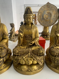 Tapınak ve budist salonu dekorasyon bronz Shakyamuni buda heykeli bakır buda heykel - Product Image 2