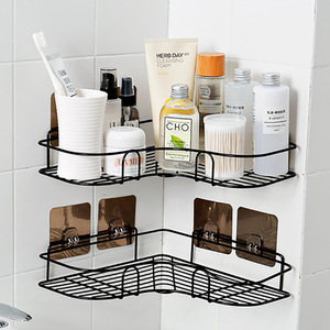 Organizador de cocina, estante de almacenamiento triangular para baño, sin punzonado, montaje en pared, ducha, esquinero de Metal para el hogar - Product Image 1