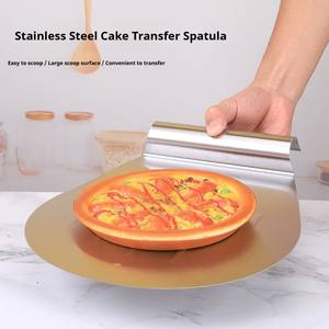 Plateaux <span class=keywords><strong>de</strong></span> cuisson métalliques portables avec bord roulé ergonomique pour déplacer facilement les pizzas et les biscuits hors des moules - Product Image 5