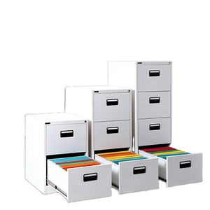 Новый продукт, запираемый белый металлический шкаф для карточек с 2/3/4 ящиками, лидер продаж, четырехсекционные боковые стальные шкафы для хранения документов - Product Image 1
