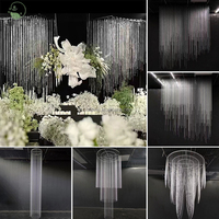 Nouveaux accessoires de mariage cristal acrylique perle rideau plafond salle de mariage fête festival salon décoration chaîne rideaux