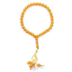 Nouvelles perles de prière islamiques musulmanes en résine incrustée de Moos, design 33, 10 mm - Product Image 4