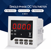 Voltmeter DC Fase Tunggal DRH-DV61 Tampilan Tabung Digital Instrumen Cerdas Mendukung Komunikasi RS485 untuk Instalasi