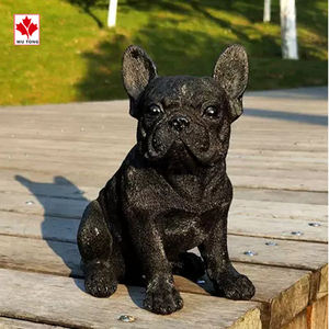 Kunden spezifische lustige Harz-Tier-Hunde figur Französische Bulldoggen-Statue für Garten dekoration - Product Image 3