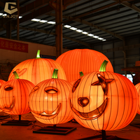 Lanterne de citrouille géante LFS-62-Scary Jack-o '-lantern avec éclairage LED pour parc d'attractions Halloween