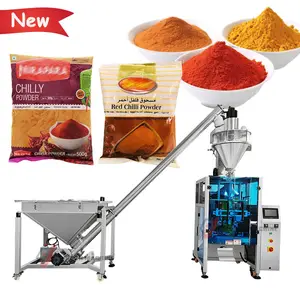 Automatic Vertical Fine Powder Packing Machine Back Seal Bag Dry Lyophilized Spice Red Chilli Powder Packing Machine