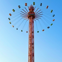 Manège à sensations fortes : Tour Volante Rotative, Tour Aérienne à Hauteur Personnalisable, Attraction Volante