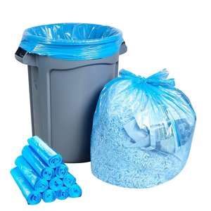 Vente en gros de doublure de poubelle bleu noir sac en plastique robuste emballage plastique jetable étanche personnalisation Vietnam - Product Image 1