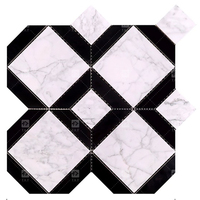 Mosaïque de carreaux de sol en marbre naturel moderne, décoration de luxe, crédence de cuisine, mosaïque de marbre pour la décoration de la maison