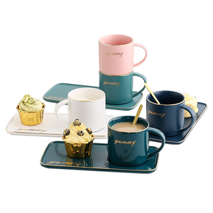 2024 Taza de café y plato Juego de aperitivos Plato de desayuno Taza de café y <span class=keywords><strong>Bagel</strong></span> - Product Image 1