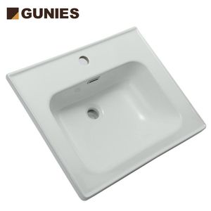 Lavabo de comptoir en céramique haut de gamme de style européen et américain, design moderne avec égouttoir, très vendu - Product Image 1